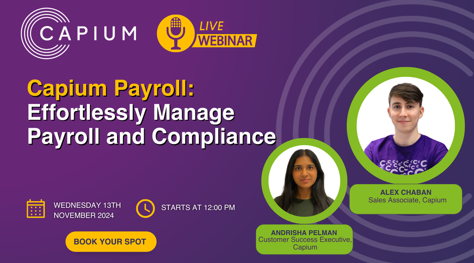 Webinar: Capium Payroll: Effortlessly Manage Payroll and Compliance by ...