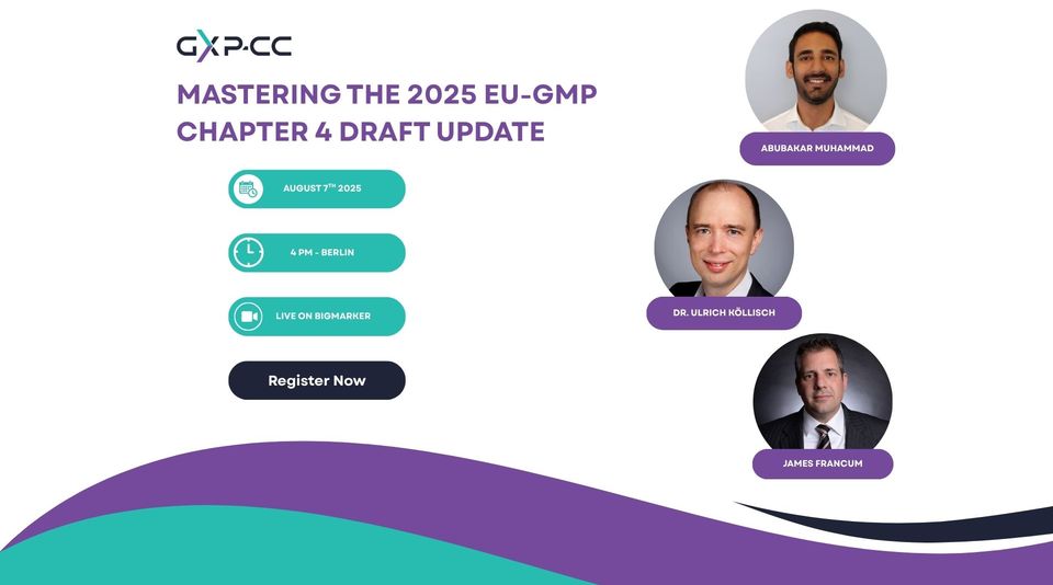 Webinar: Episode 1: Mastering the 2025 EU-GMP Chapter 4 Draft Update by ...