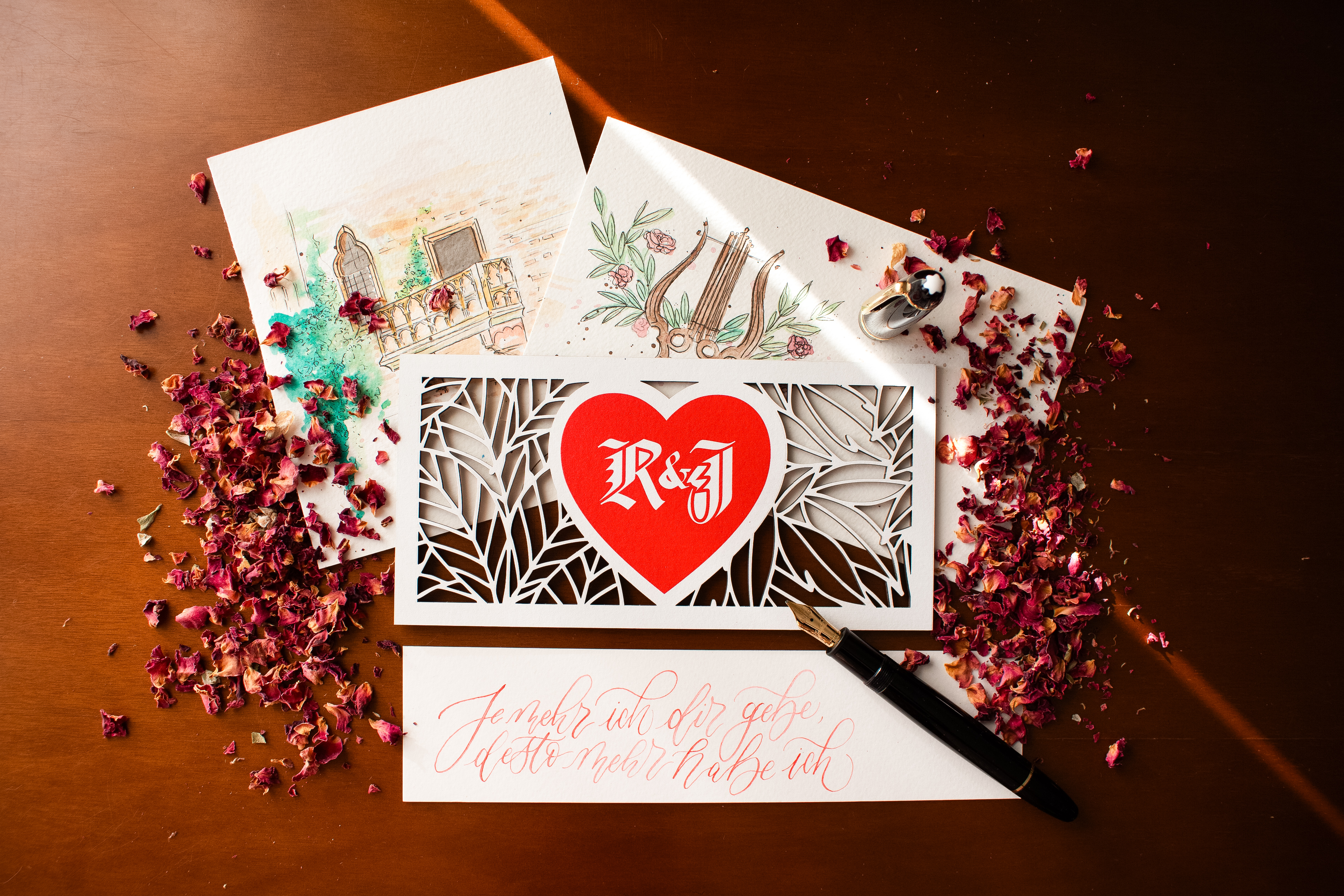 Leidenschaftlich schreiben – Kalligrafie im Stil der großen Liebe von Romeo & Julia