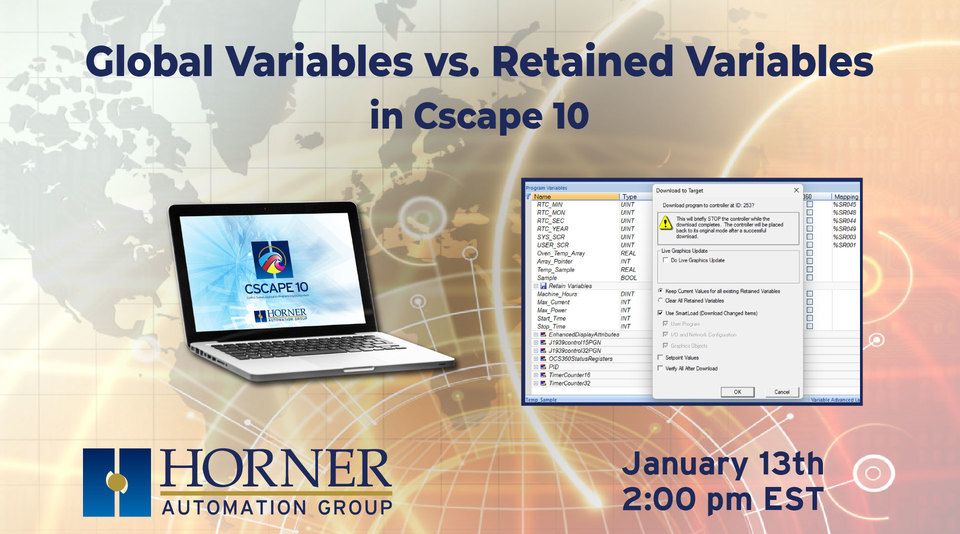 Webinar: Global Variables vs Retained Variables in Cscape 10 by Horner ...