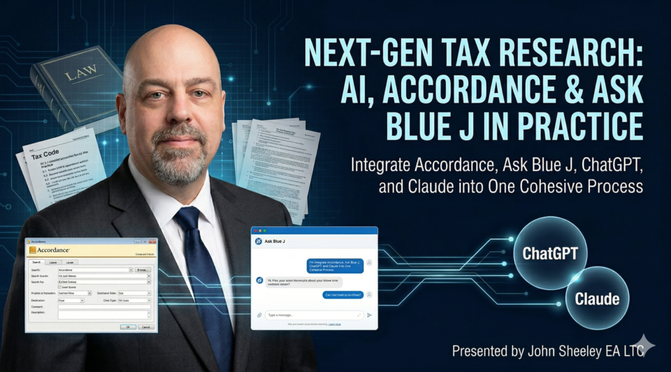 Webinar: Next-Gen Tax Research: AI, Accordance & Ask Blue J in Practice ...