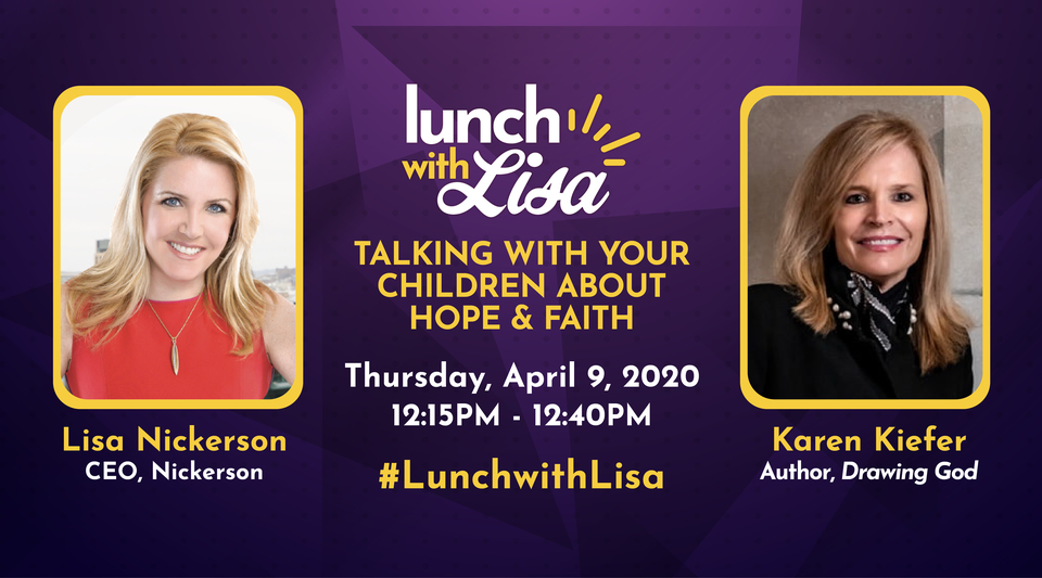 inar Lunch with Lisa Karen Kiefer author of 'Drawing God' by Nickerson