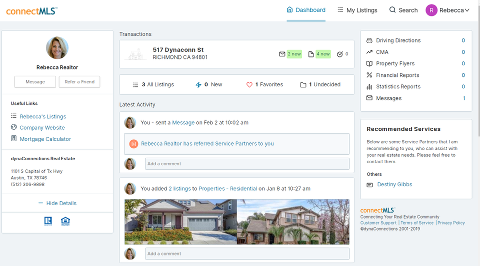 inar ConnectMLS The Client Portal by MLS
