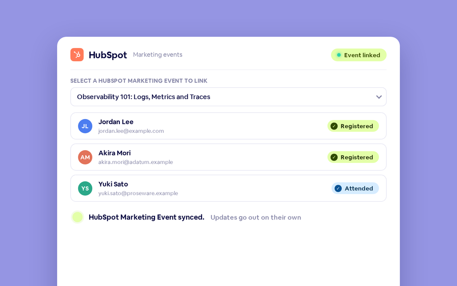 HubSpot Marketing Events
