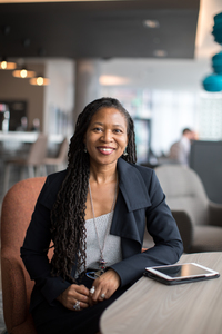 Webinar hosting presenter Marilyn Devonish