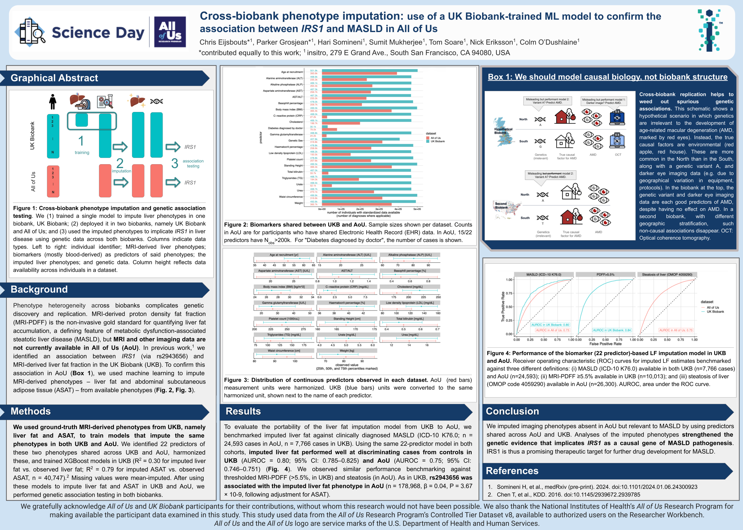 Cross-biobank phenotype imputation: use of a UK Biobank-trained ML model to confirm the association between IRS1 and MASLD in All of Us